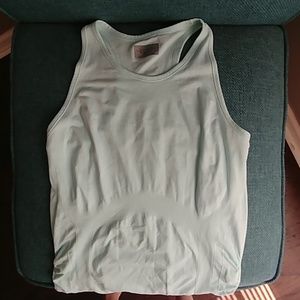 EUC Athleta high neck light blue racerback tank